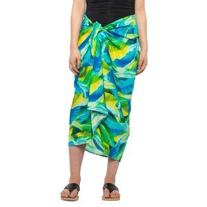 NWT La Blanca Tropical Pareo Wrap Skirt Cover Up